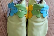 Starchild Baby Shoes Green with Flowers 6-12 Months