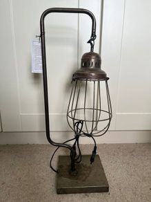Light & Living HIDDE Industrial Table Lamp Vintage Metal Cage