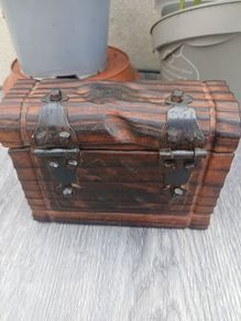 Vintage Handcarved Wooden Box