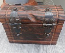 Vintage Handcarved Wooden Box