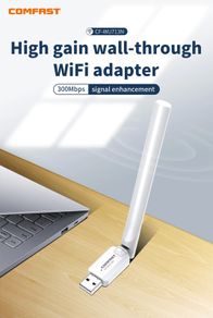 COMFAST N300 Wi-Fi USB Adapter/Dongle+Hotspot with 3dbi High Gain External Adjustable Antenna (Brand New/Warranty)