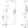 Thermostatic Shower Mixer Set, Thermostat Shower Rail System with Adjustable Rainfall Shower Head, Scalding Protection Bath Tap, Anti-Kink Shower Hose (Square, Matte Black) Image 4