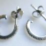 Vintage Sterling Silver 925 Hoop Studs Earrings 1,5g Image 2