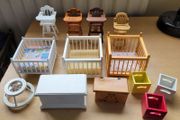 Dolls house furniture for nursery -highchairs, playpen...
