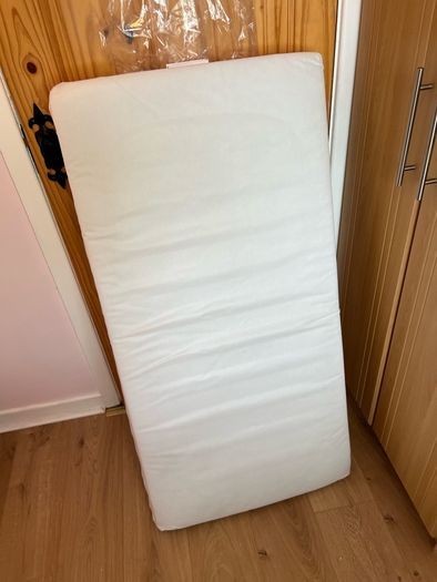 Babymore Eva Sleigh Cot Bed and Mattress Like New