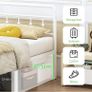 Small Double Bed Frame 4ft with Victorain Headboard and Footboard Image 4