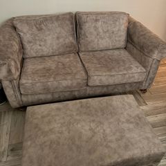 two seater sofa and matching ottoman
