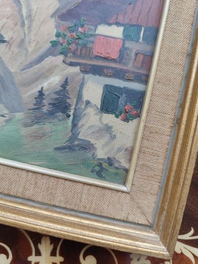 Austrian Alpine Art Vintage Painting
