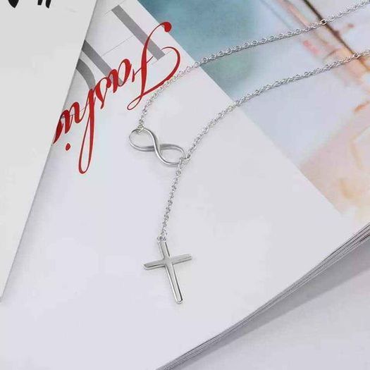 Beautiful Necklace 925 Cross Infinity
