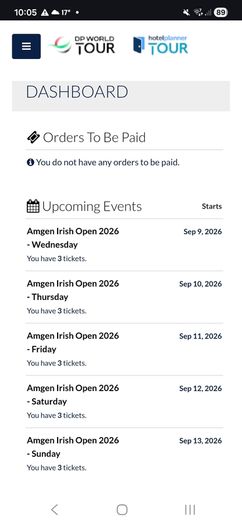 Amgen Irish Open Tickets
