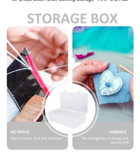 Brand New MILISTEN Sewing Thread Storage Box, 42 Compartments Transparent