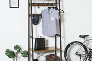 New Vintage Hall Tree Coat Rack Clothing Stand with Shoe Shelf- FREE P&amp;P