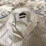 Mens Double Two Long Sleeve White Multi Stripe Cotton Rich Shirt 16" Collar including postage Image 4