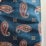 Christian Dior Monsieur Tie Blue Paisley Silk Vintage Designer Mens Necktie Image 5