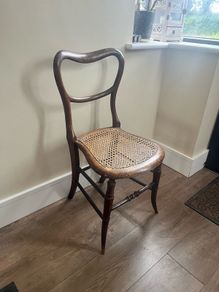Antique Rosewood Cane Seat Chair