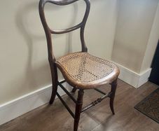 Antique Rosewood Cane Seat Chair