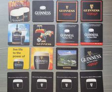 16 Vintage Guinness Irish Stout Mats/Coasters 1990s & 2000s