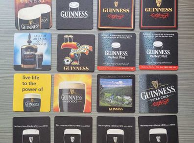 16 Vintage Guinness Irish Stout Mats/Coasters 1990s & 2000s