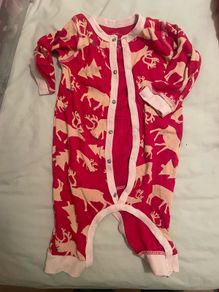 Leigh tucker red reindeer Xmas family onesie pyjamas