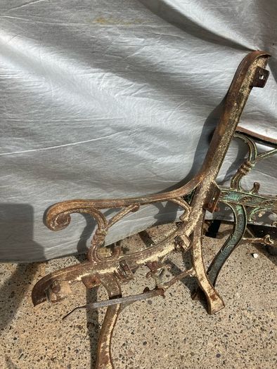 2 sets of garden bench ends