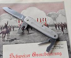 Vintage Wenger Alox Soldier Original Swiss Army Knife Issued year 1972 Discontinued Model Collectable