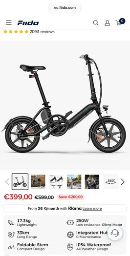 Fiido D3 Pro Eletric Foldable Bike