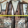 warm wool fur vest brown white beige L Image 4