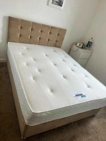 New Stylish Double 4ft, 4ft6, King 5ft And 6ft Superking Sizes Divan Beds Instock. Drawers And Optional Tufted Mattresses Available. Free Delivery
