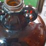 3 Large Vintage Amber Glass Double Handle Demijohn with Lids PRICE IS FOR 1 ONLY , Postage available or Collection Image 8