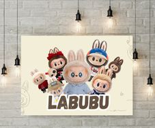 Labubu dolls printed picture on pvc foamex board