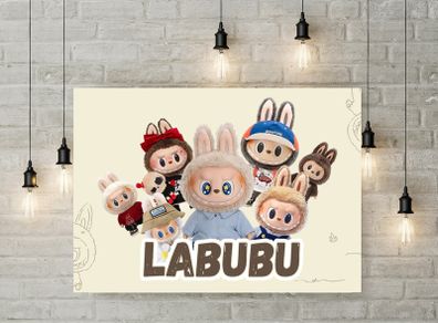Labubu dolls printed picture on pvc foamex board