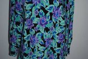 Floral long sleeve Plus size top size UK24 EU52 Postage included
