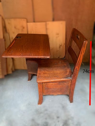 Vintage 1920's American Oak Childs desk