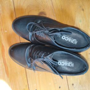 Work boots, leather made in Italy