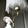 Vintage Large table lamp with Lady and Dog figure from the Elegant Collection H-26" Image 8