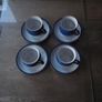 Denby Imperial Blue Vups & Saucers x 4 Image 5