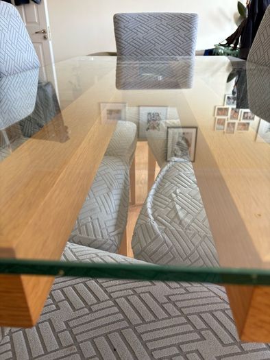 Glass Dining Table and 6 Chairs