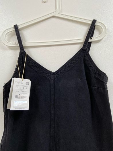 Black denim dress