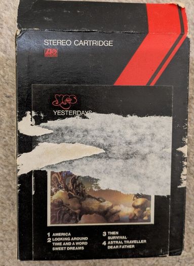 Yes Yesterdays 8 Track Cartridge Uk Edition K850048 Stereo