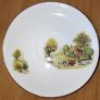 Cartwright & Edwards Ltd. Country life scene 3 teacups &  6 saucers with gilt rims Image 3