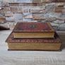 Vintage Nesting Faux Book Storage Boxes - Set of 2 Ornate Persian Design Image 3
