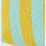Brand New Oliver Bonas Yellow / Aqua Striped Beaded Crossbody Bag Image 10