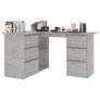 Corner Desk Concrete Grey 145x100x76 cm Chipboard Image 7