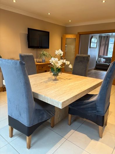 Dining table and chairs