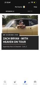 Zach Bryan ticket