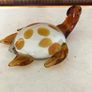 Glass Turtle Amber/ White ornament Image 3