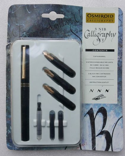 Vintage OSMIROID Calligraphy 3 Nib Calligraphy Set