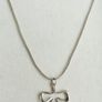 Vintage Sterling Silver Shamrock Pendant (L18" - 4,79g) Image 4