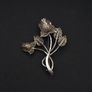 Vintage Sterling Silver Filigree Flower Brooch Image 10