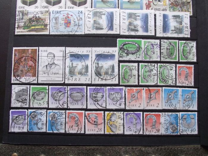 A huge collection of postal cancellations on Irish stamps